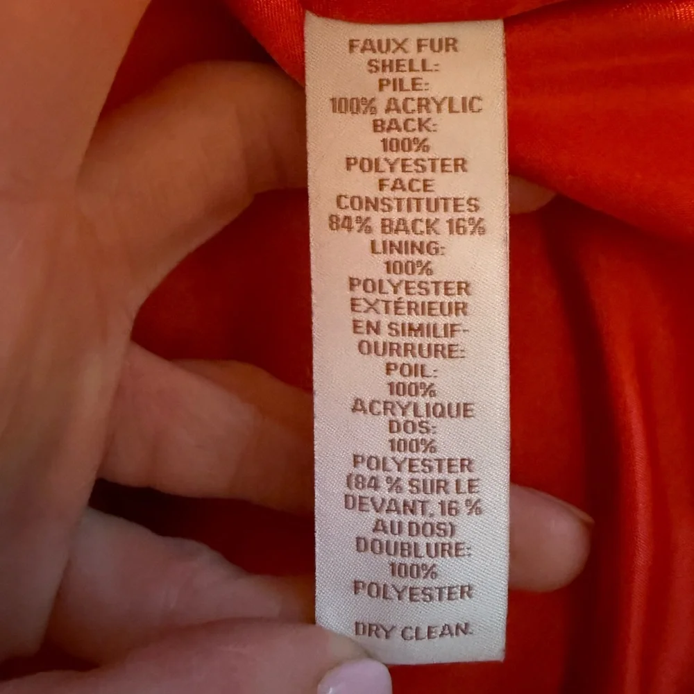 [SCRIPTED] Tiered Faux Fur Jacket in Brilliant Poppy - Picture 10 of 12